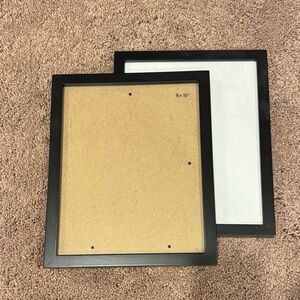 2 - 8X10 black frames with stands